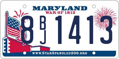 MD license plate 8BJ1413