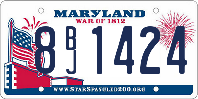 MD license plate 8BJ1424