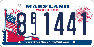 MD license plate 8BJ1441