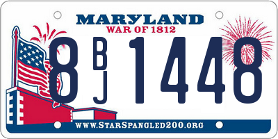 MD license plate 8BJ1448