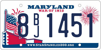 MD license plate 8BJ1451