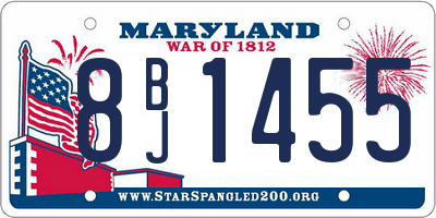 MD license plate 8BJ1455