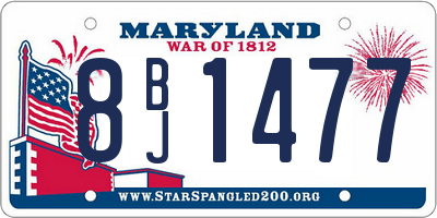 MD license plate 8BJ1477