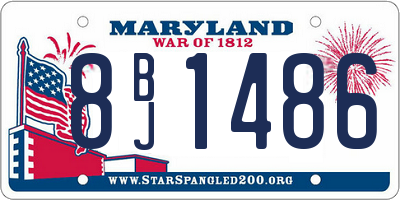 MD license plate 8BJ1486