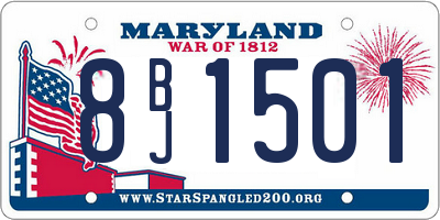 MD license plate 8BJ1501