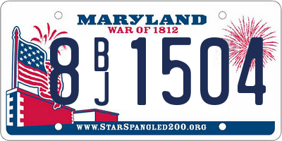 MD license plate 8BJ1504