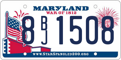 MD license plate 8BJ1508