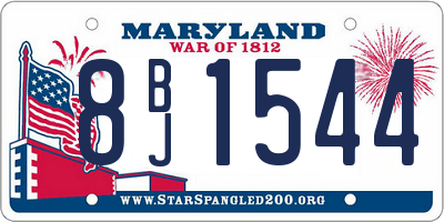 MD license plate 8BJ1544