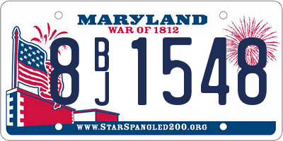 MD license plate 8BJ1548