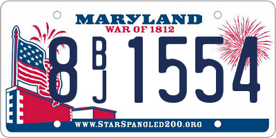 MD license plate 8BJ1554