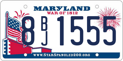 MD license plate 8BJ1555