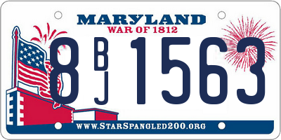 MD license plate 8BJ1563