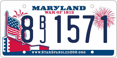 MD license plate 8BJ1571