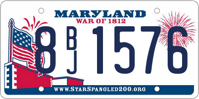 MD license plate 8BJ1576