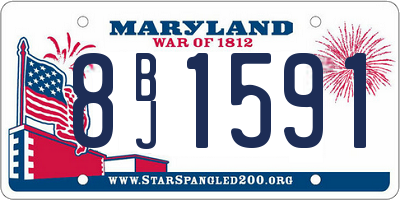 MD license plate 8BJ1591