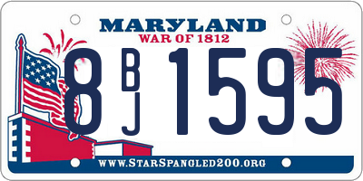 MD license plate 8BJ1595