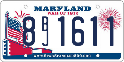 MD license plate 8BJ1611
