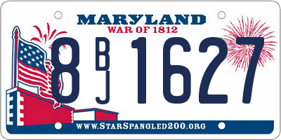 MD license plate 8BJ1627