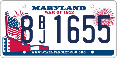 MD license plate 8BJ1655