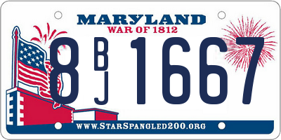 MD license plate 8BJ1667