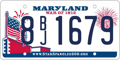 MD license plate 8BJ1679