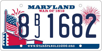 MD license plate 8BJ1682
