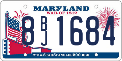 MD license plate 8BJ1684