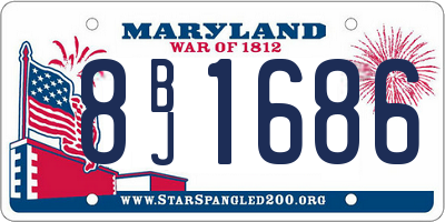 MD license plate 8BJ1686
