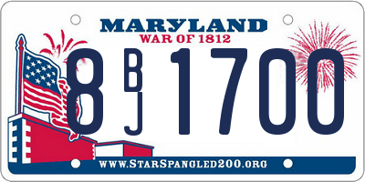 MD license plate 8BJ1700