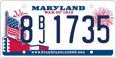 MD license plate 8BJ1735