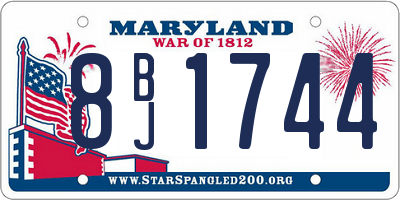 MD license plate 8BJ1744