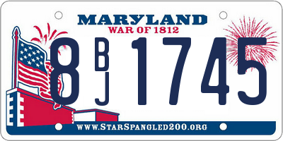 MD license plate 8BJ1745