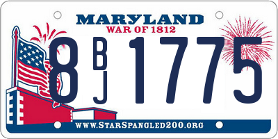 MD license plate 8BJ1775