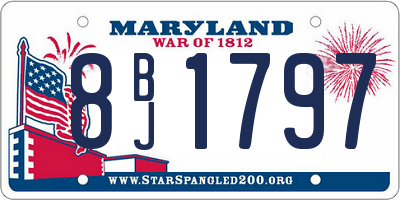 MD license plate 8BJ1797