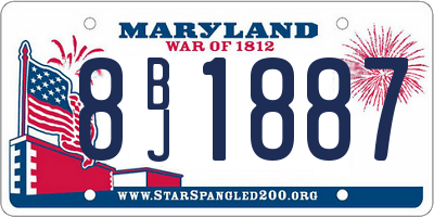 MD license plate 8BJ1887