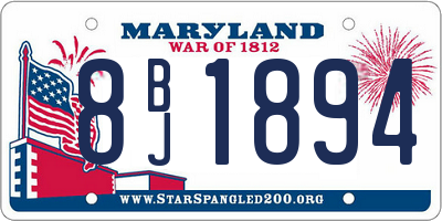 MD license plate 8BJ1894