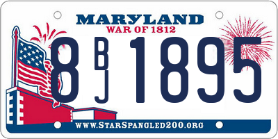 MD license plate 8BJ1895