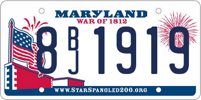 MD license plate 8BJ1919