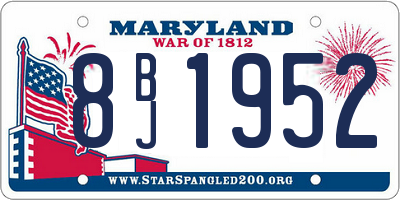 MD license plate 8BJ1952