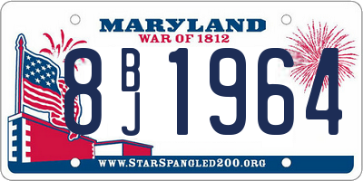 MD license plate 8BJ1964