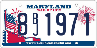 MD license plate 8BJ1971