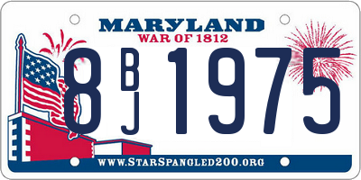 MD license plate 8BJ1975