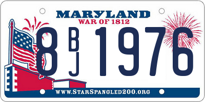 MD license plate 8BJ1976