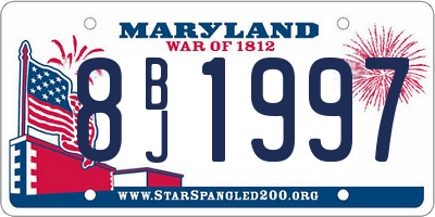 MD license plate 8BJ1997