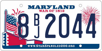 MD license plate 8BJ2044