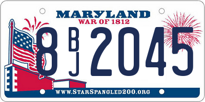 MD license plate 8BJ2045