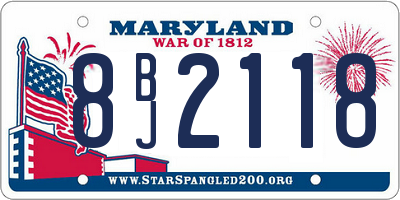 MD license plate 8BJ2118