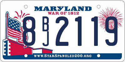 MD license plate 8BJ2119