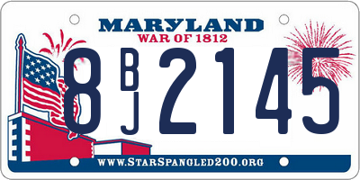 MD license plate 8BJ2145