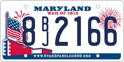 MD license plate 8BJ2166